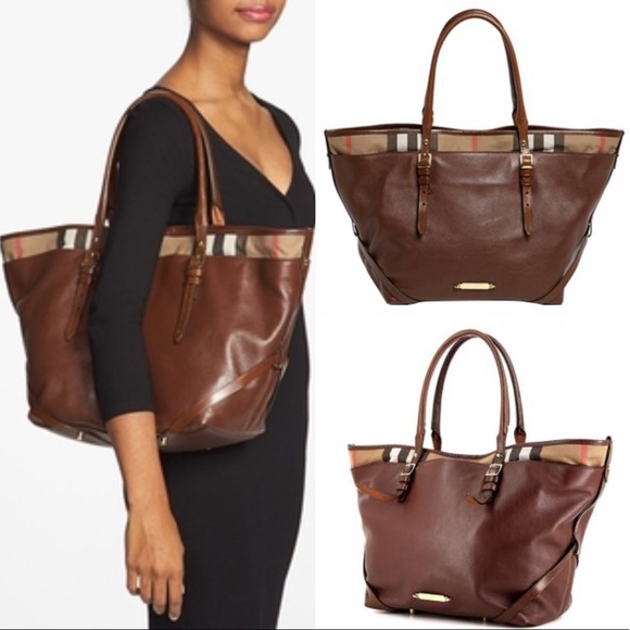 Burberry Handbags - 💯 Authentic Burberry Calfskin House Check Bridle Salisbury Tote Shoulder Bag